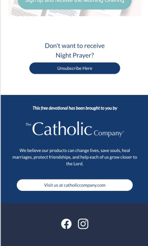 Night Prayer email for May 23rd